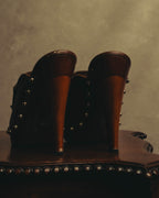 “GUCCI” 00’s Bamboo tassel studded platform mules