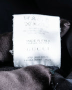 "GUCCI" Shawl collar glossy black jacket