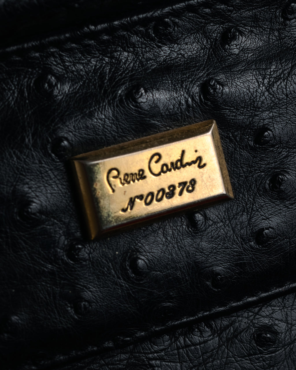 “pierre cardin” 80’s-90’s Ostrich leather structured doctor bag