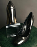 "Sergio Rossi" 00's-10's Glossy black leather high heel pumps