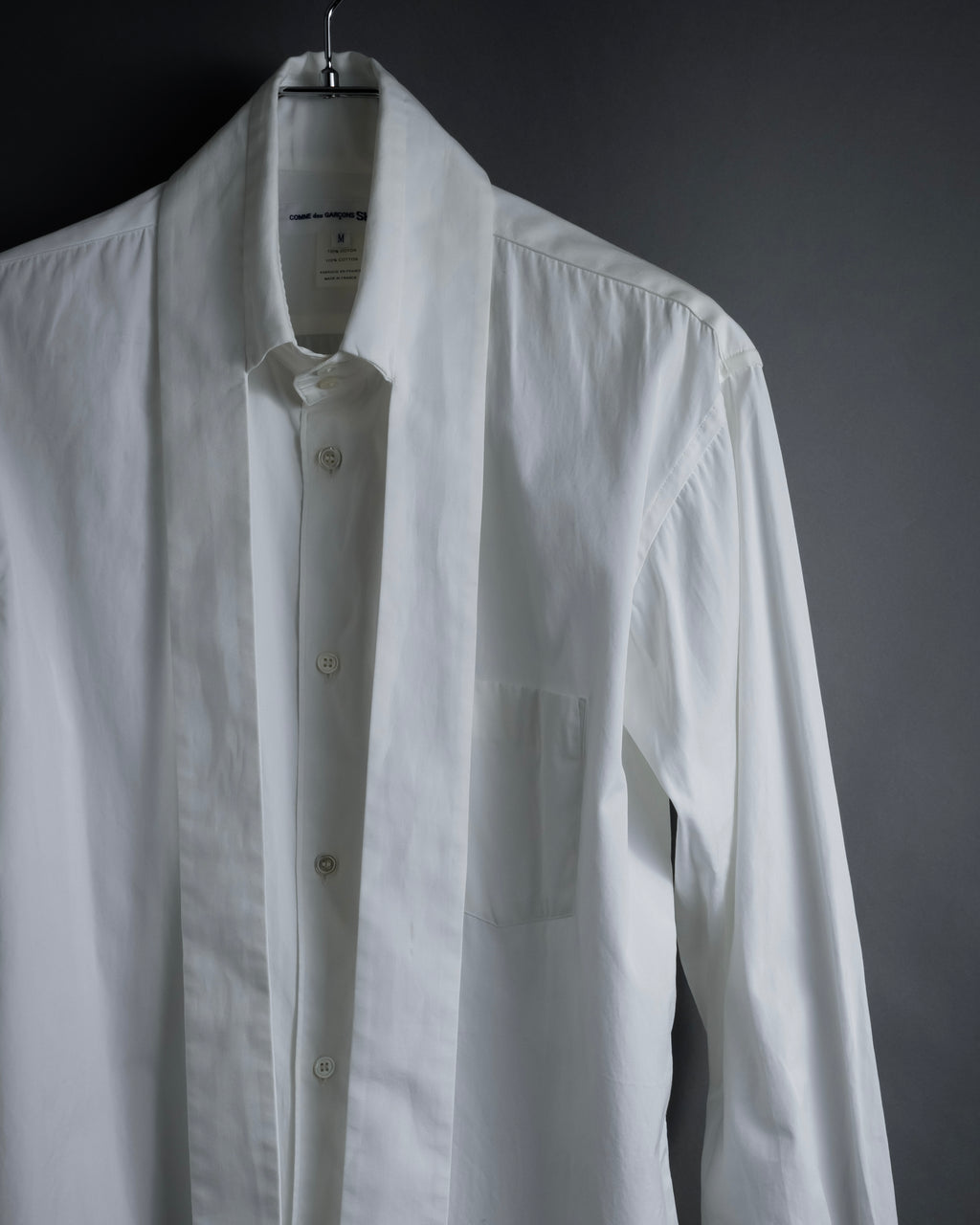 "COMME des GARCONS SHIRT" 01AW French cotton bowtie shirt