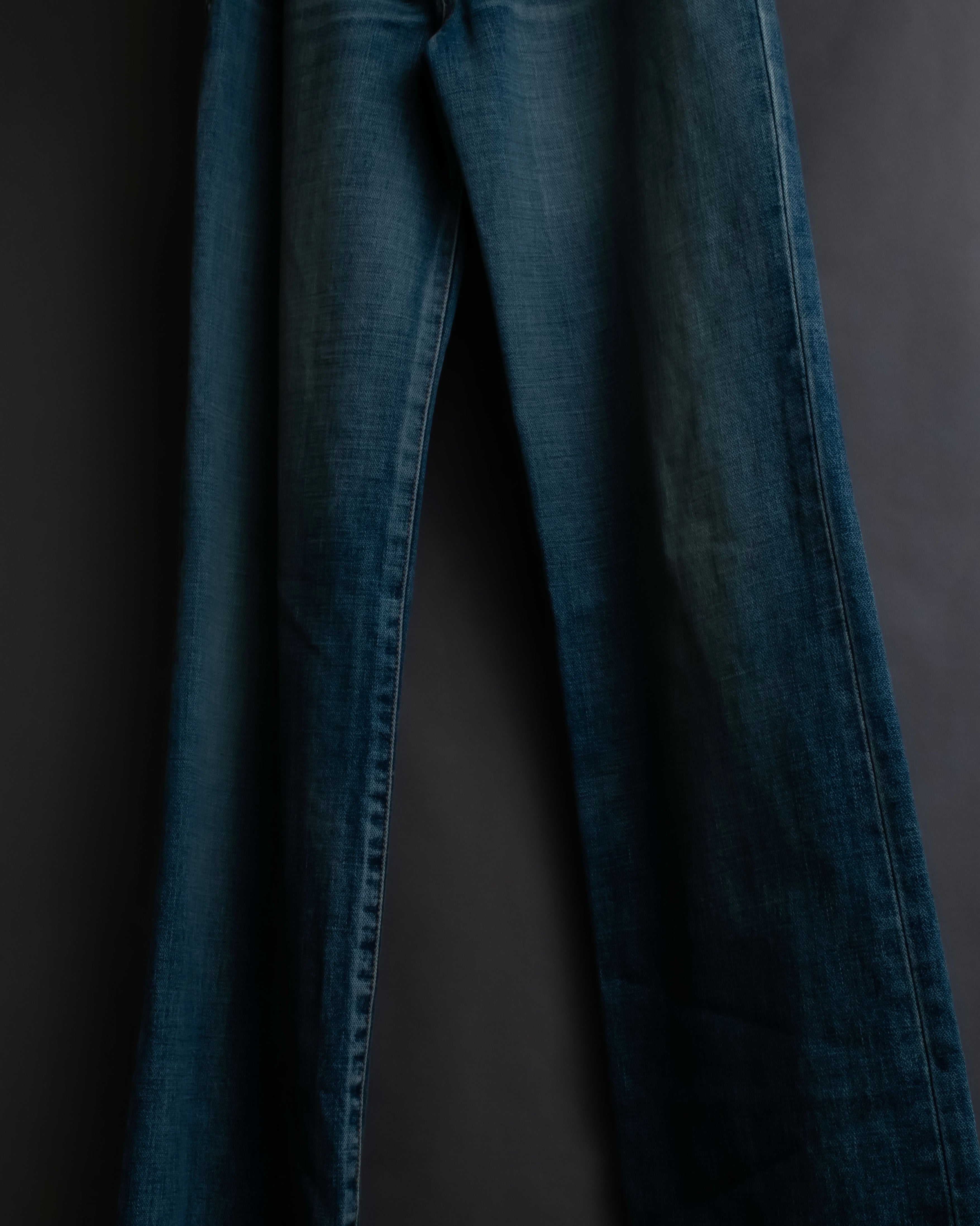 "Saint Laurent" Faded straight line denim pants