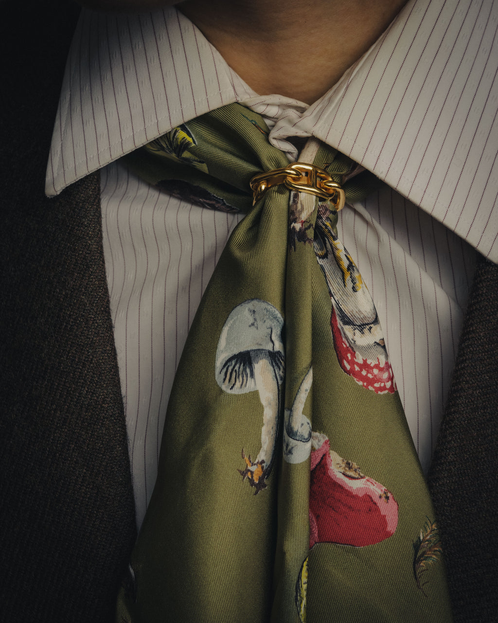 -SPECIAL- “HERMÈS“ 90’s-00’s Champignons botanical mushroom silk carré