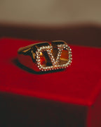 –SPECIAL– "Valentino Garavani" 20's Swarovski crystal embellished statement ring