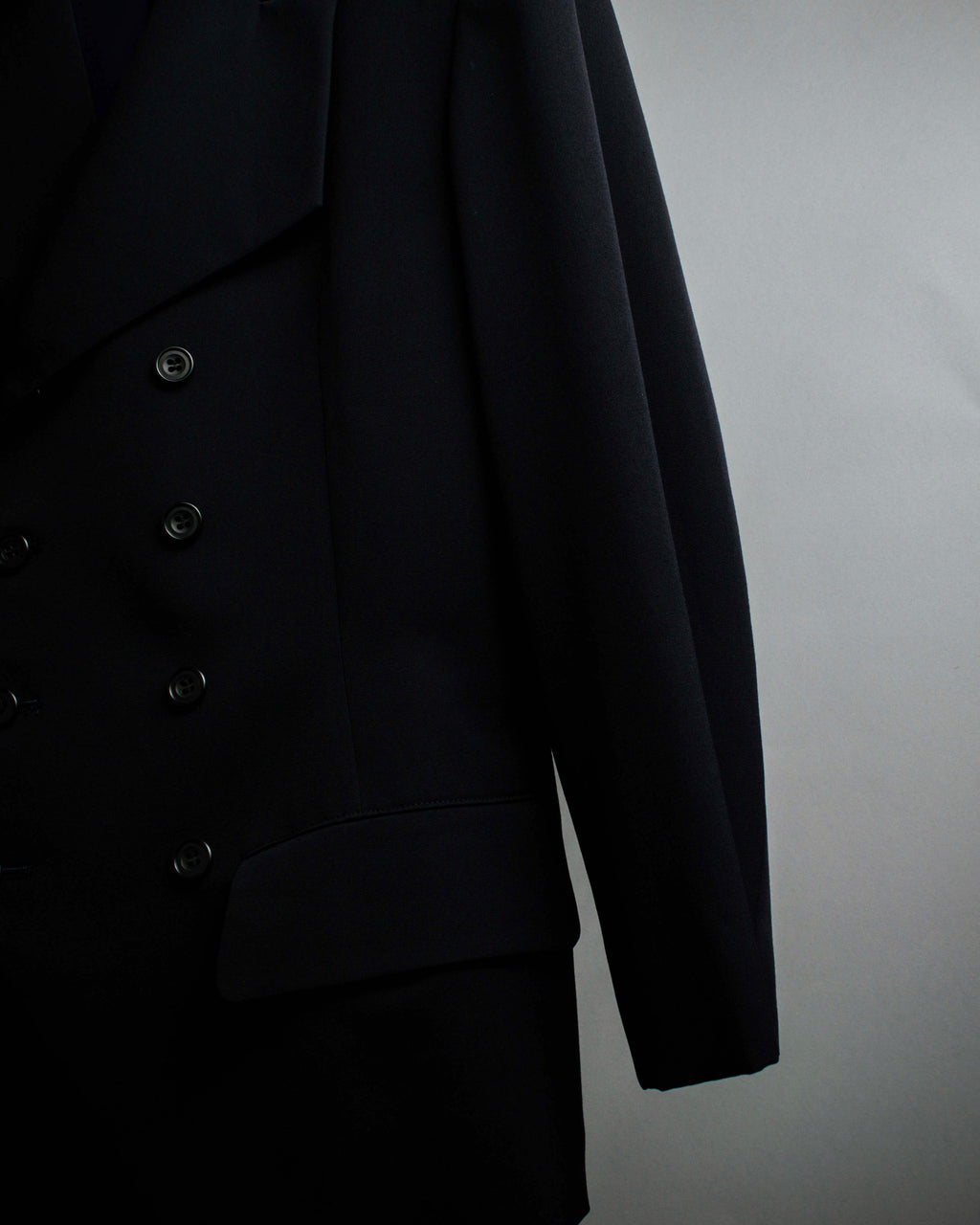 "Y's" 94AW sharp lapel cut design double-breasted jacket