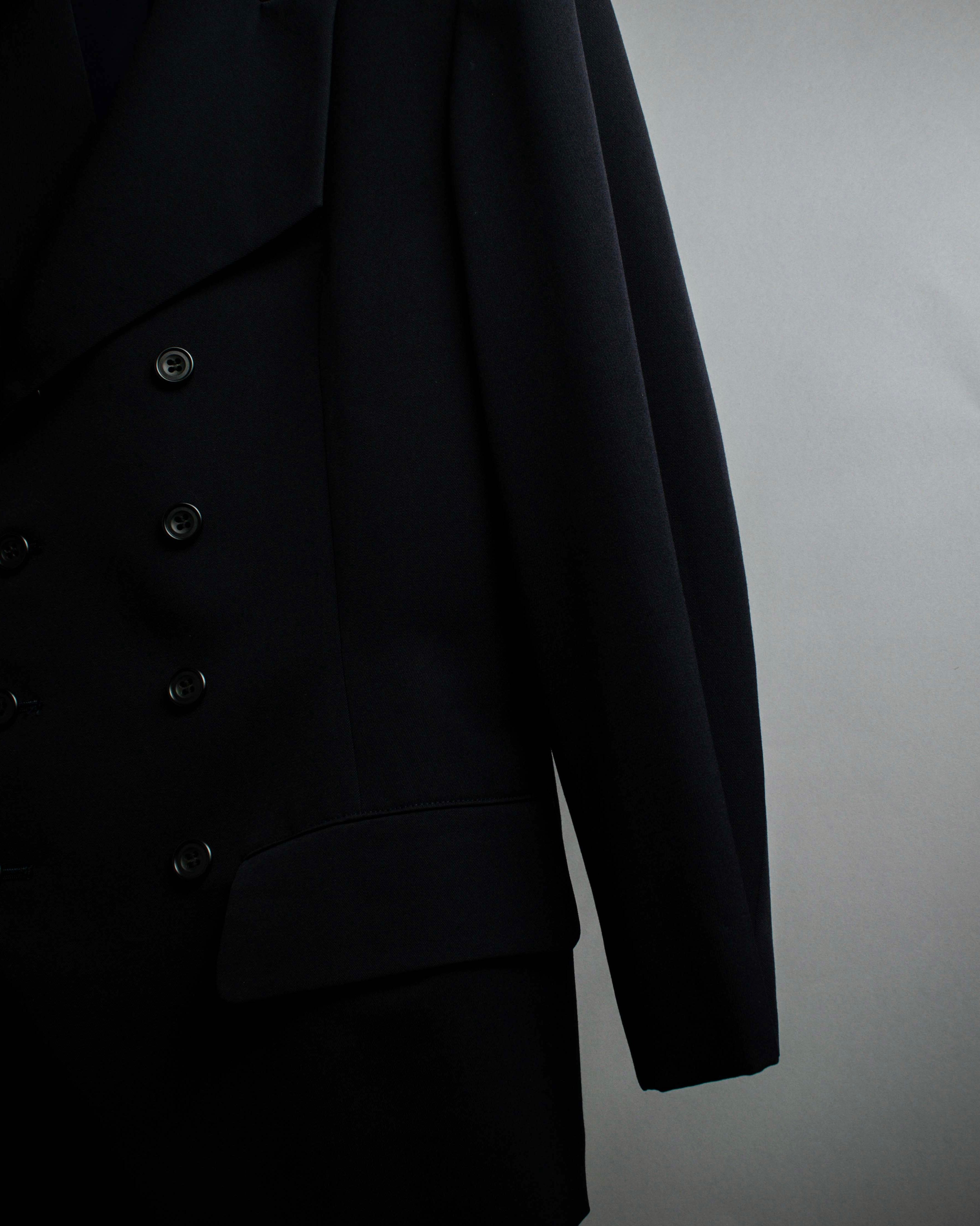 "Y's" 94AW sharp lapel cut design double-breasted jacket