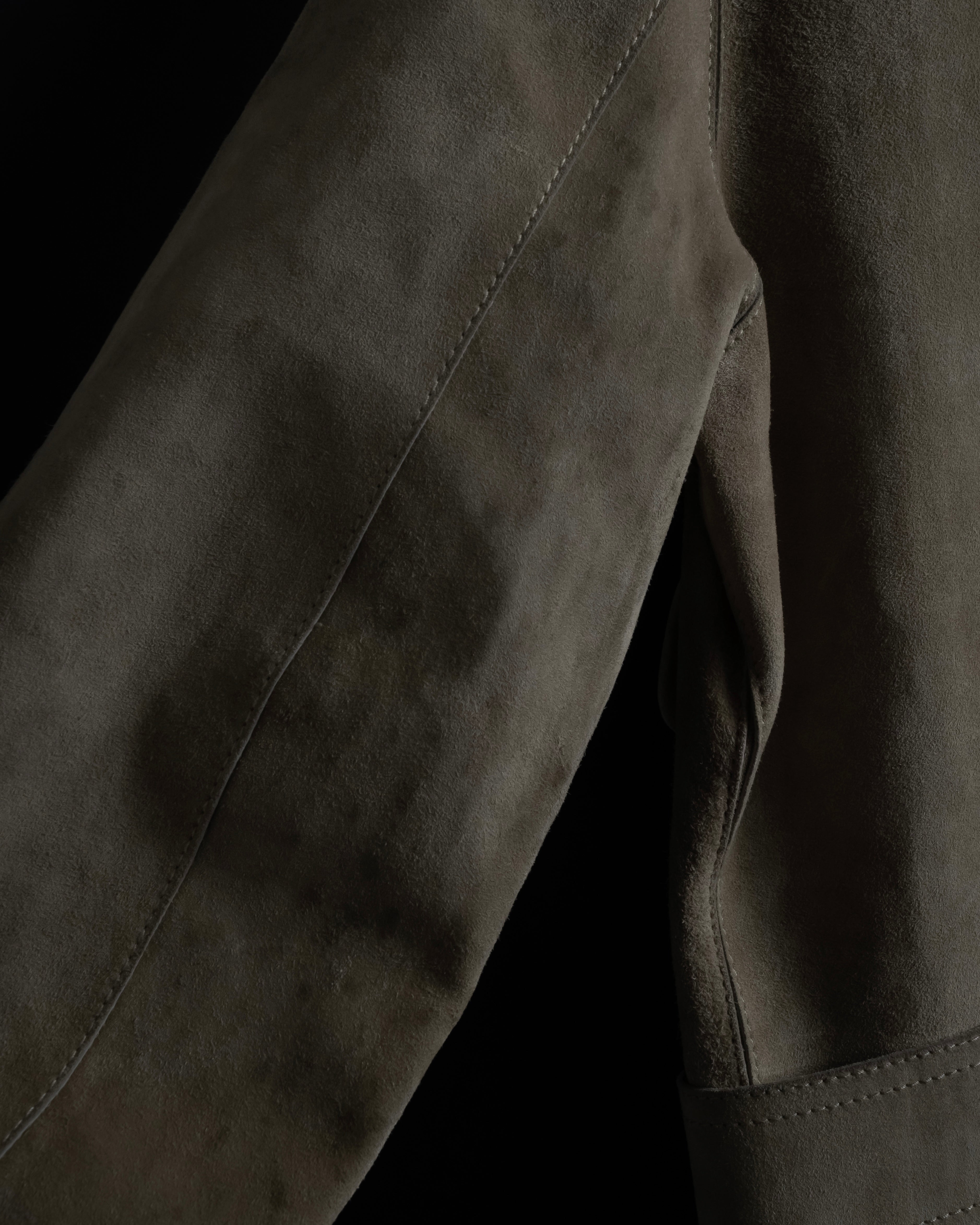 "LOUIS VUITTON" 00's Marc Jacobs period double-breasted suede coat