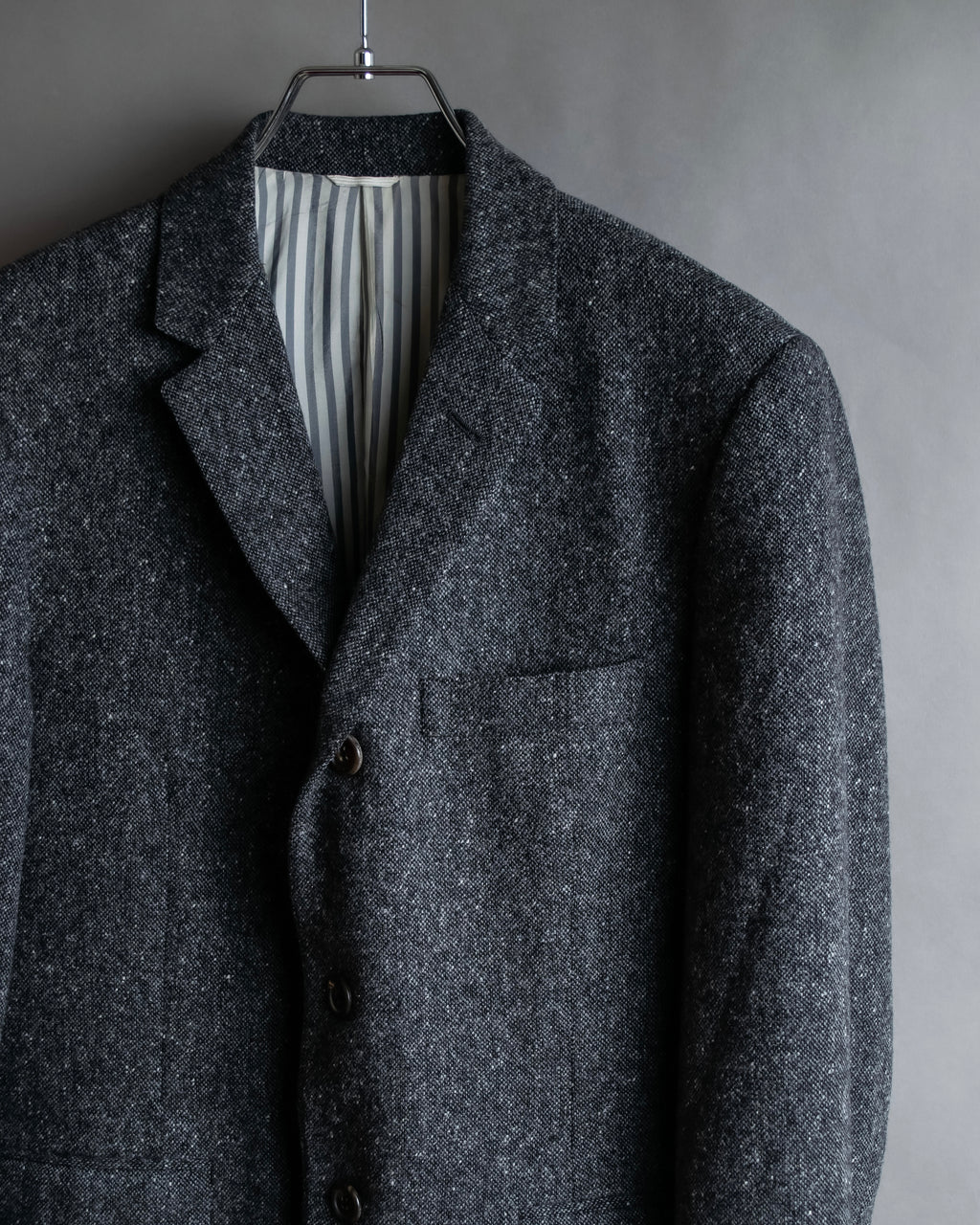 "THOM BROWNE" 3-button napped tweed tailored jacket