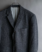 "THOM BROWNE" 3-button napped tweed tailored jacket