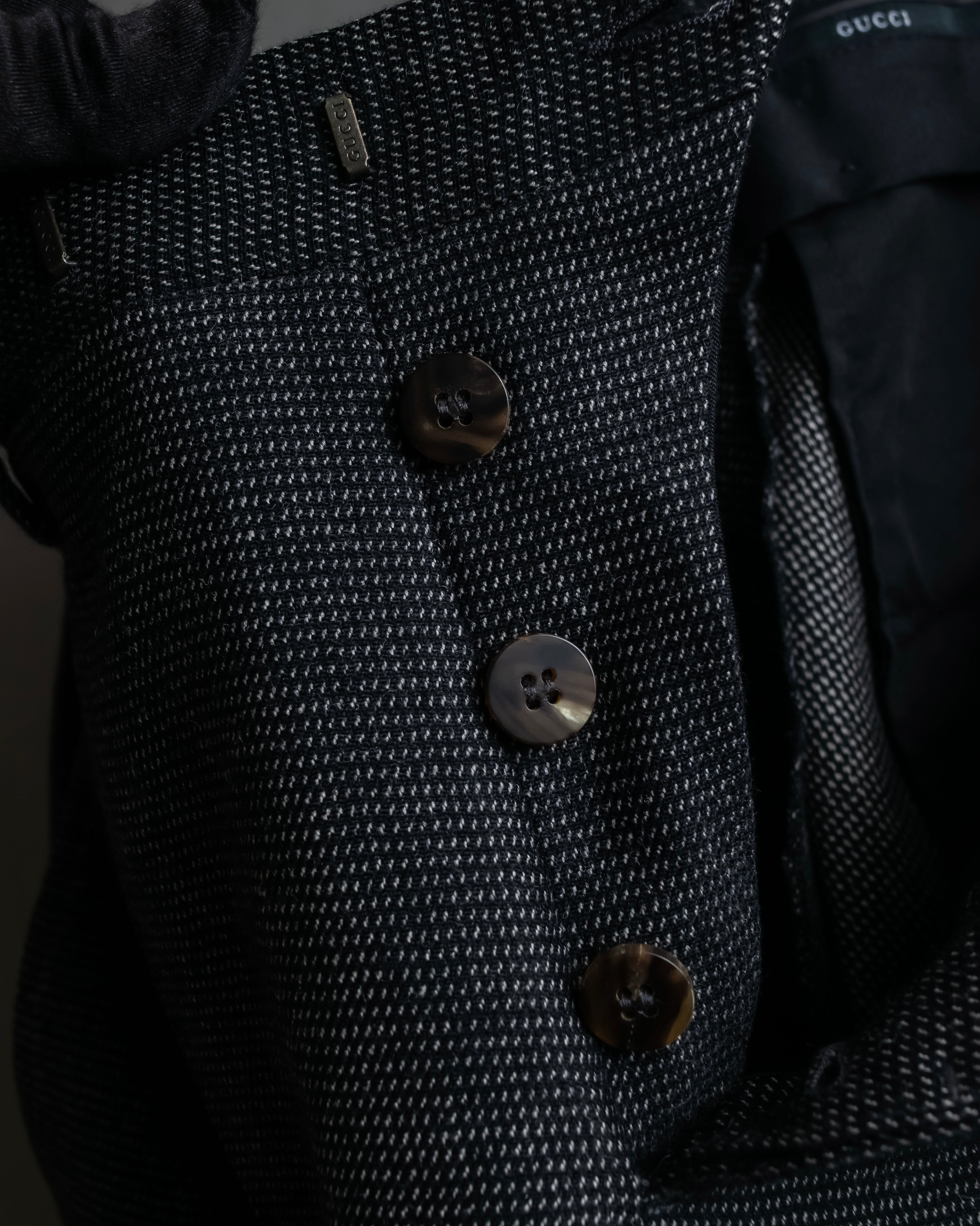 "GUCCI" 90's Tom Ford period bird eye weave set up