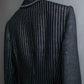 "GIANFRANCO FERRE" Striped＆dotted peak lapel tailored jacket