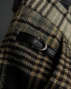 "GUCCI" Brushed check pattern tapered pants