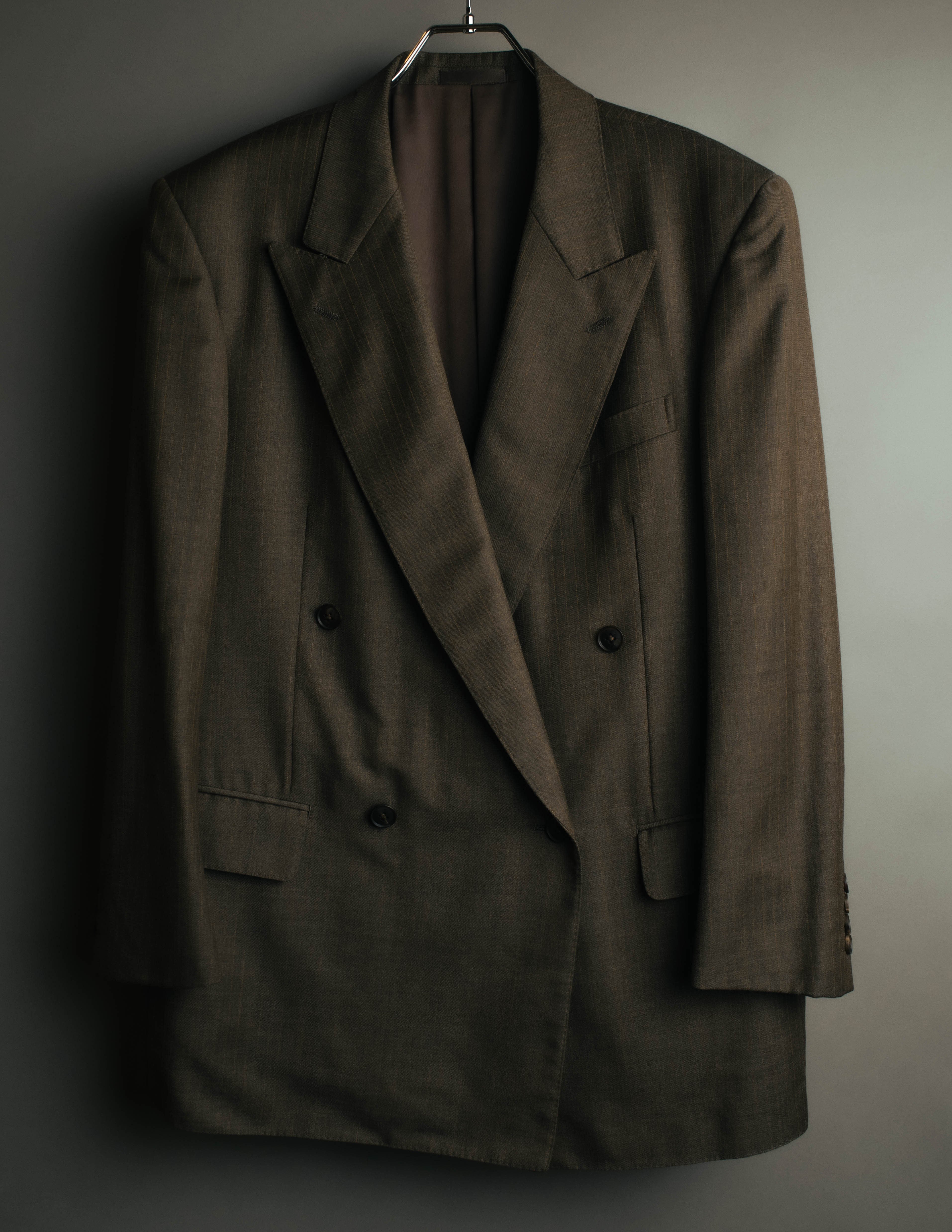 "BURBERRY LONDON" 00's-10's Classic striped double-breasted wool suit