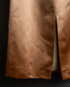 "GUCCI" 100% silk glossy cropped length skirt