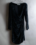 "Yves Saint Laurent Rive Gauche"
Draped neckline crushed velour dress