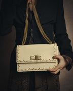 -SPECIAL- “Salvatore Ferragamo” 2015-2017 Vara studded chain shoulder bag