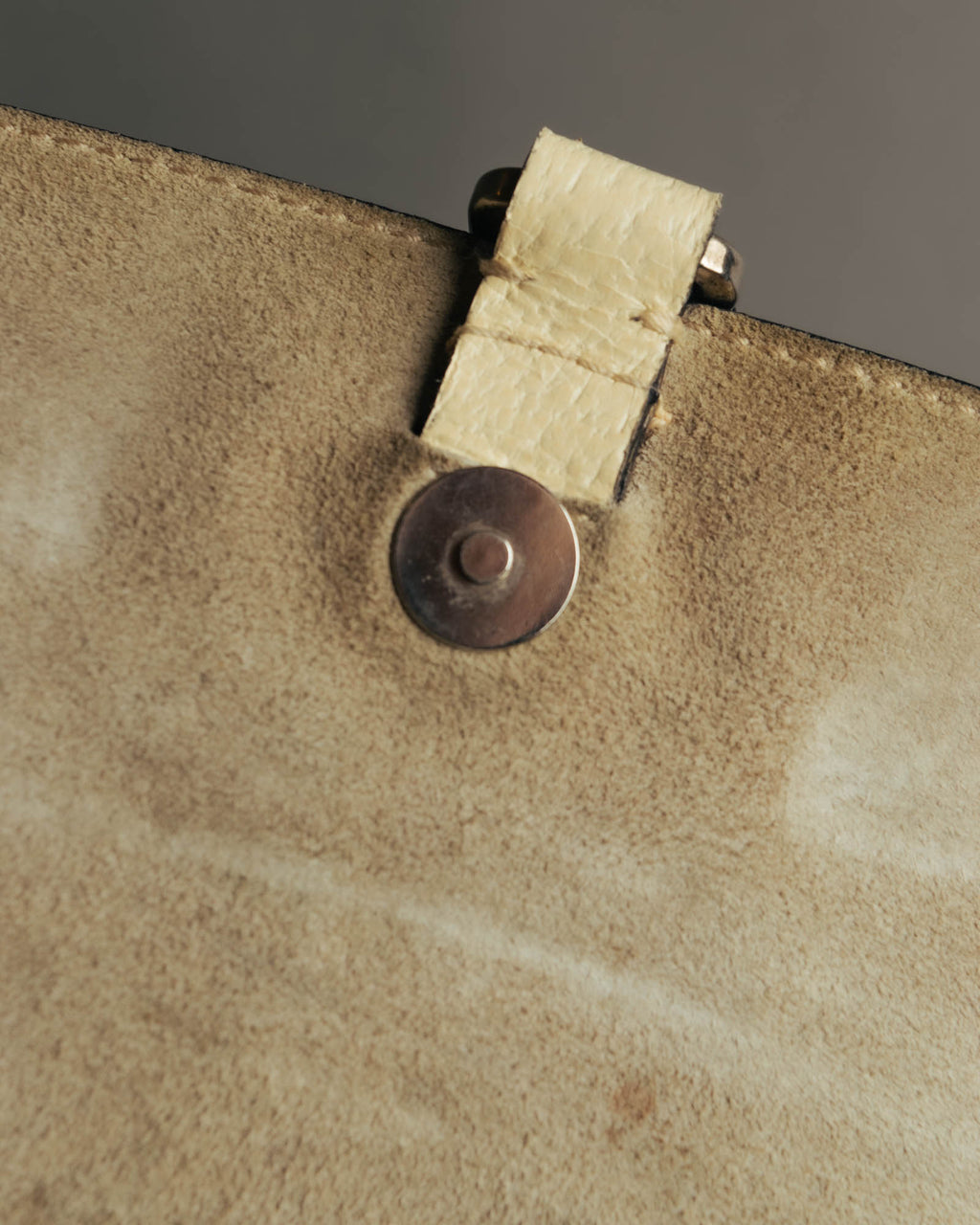 "PRADA" 90's-00's Cream pebbled leather shoulder bag
