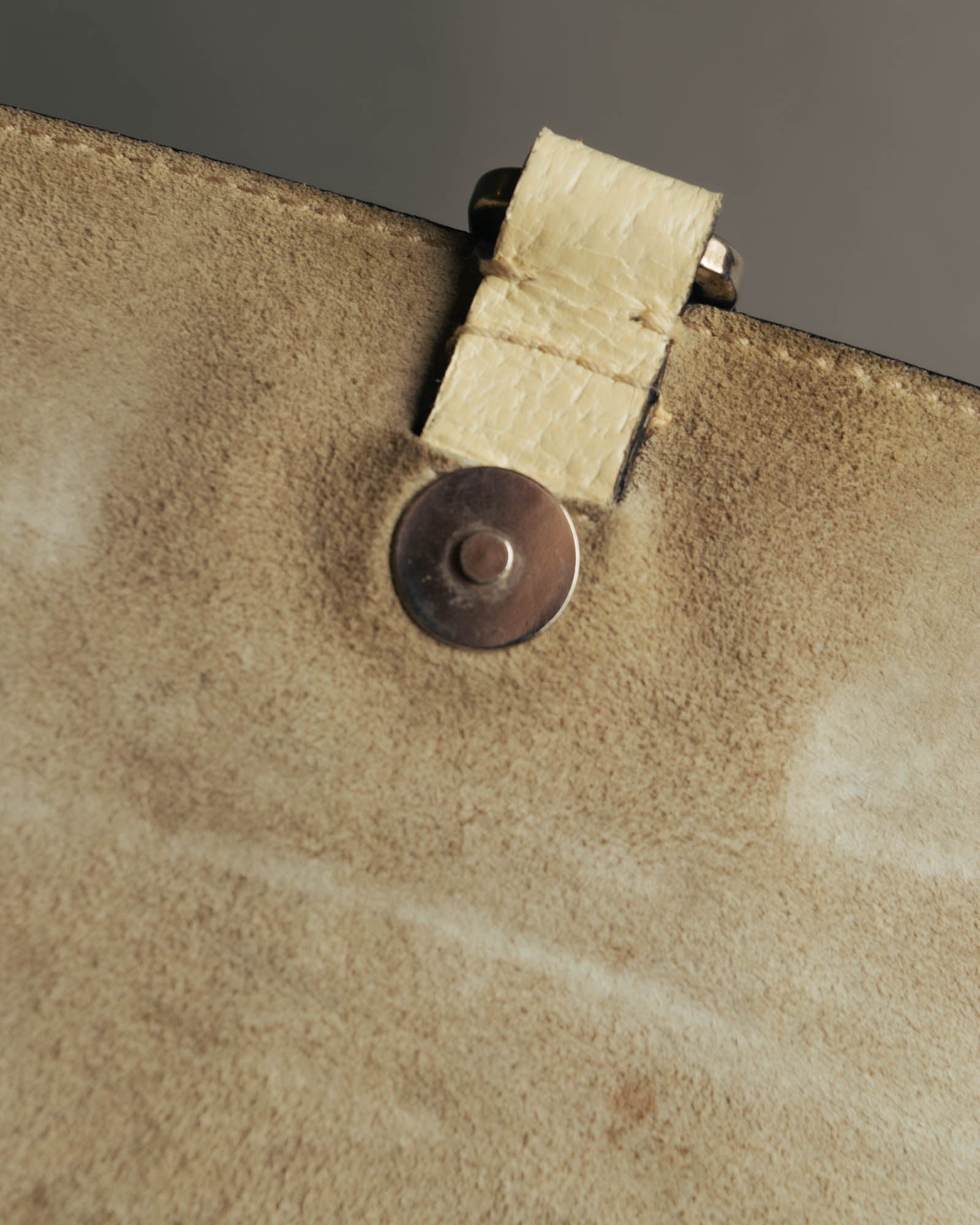 "PRADA" 90's-00's Cream pebbled leather shoulder bag