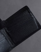 "MAISON MARGIELA" Grain texture leather snap wallet