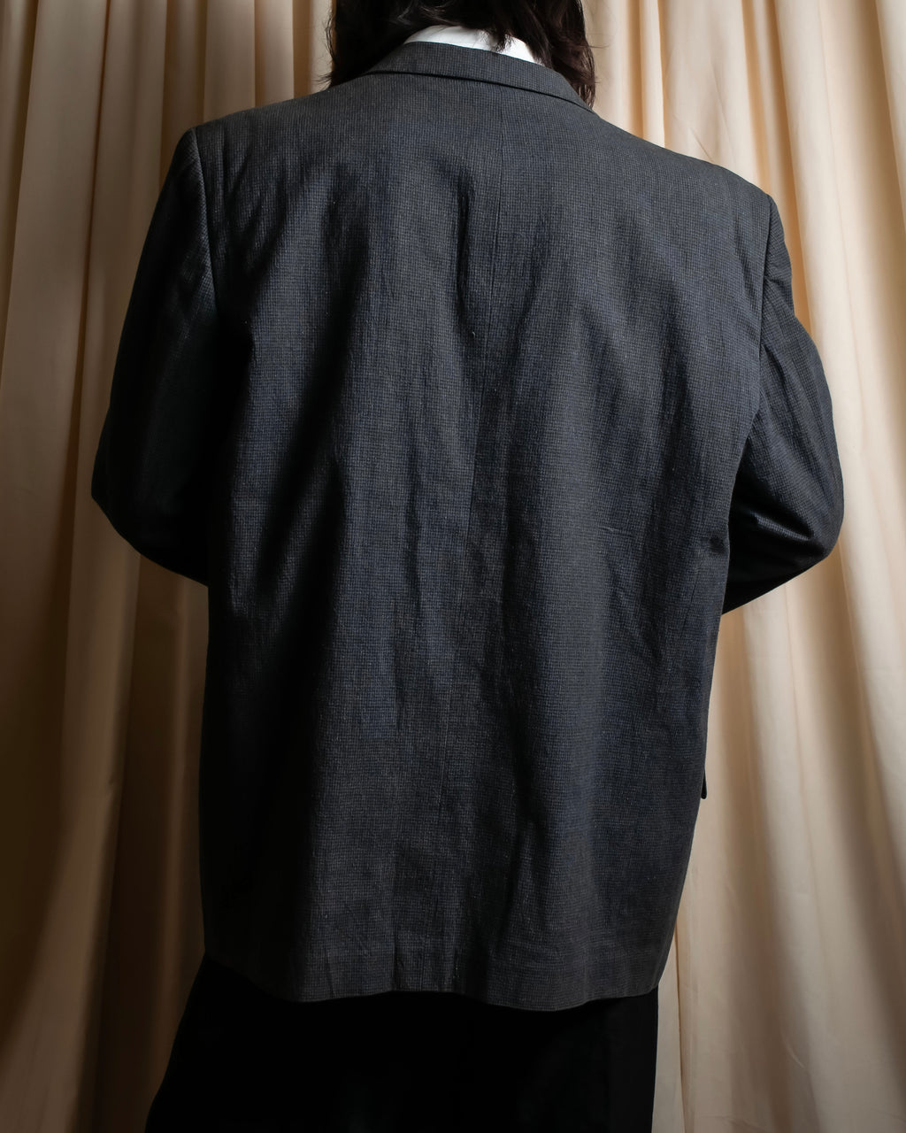 "COMME des GARCONS HOMME" 03SS fine all-over pattern cotton tailored jacket