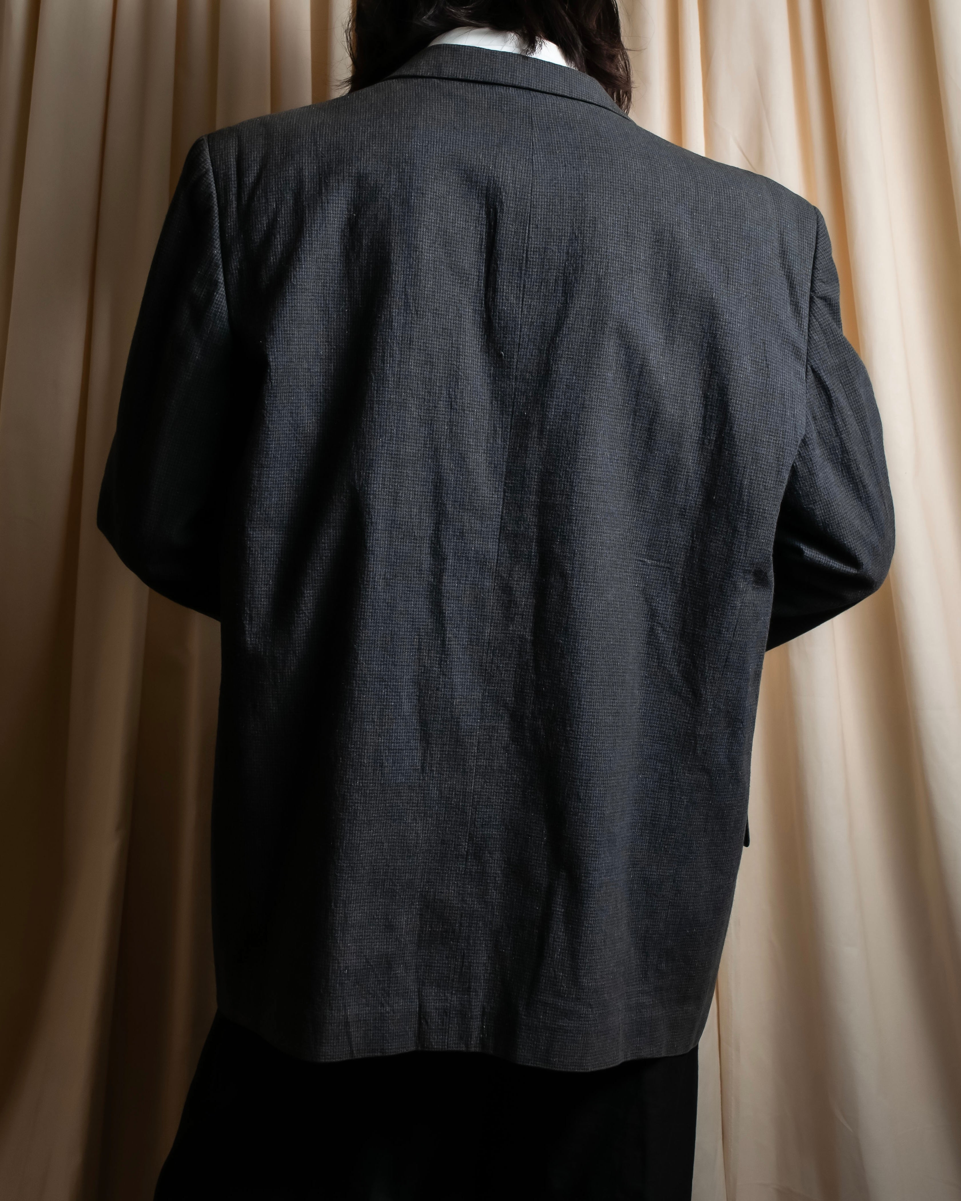 "COMME des GARCONS HOMME" 03SS fine all-over pattern cotton tailored jacket