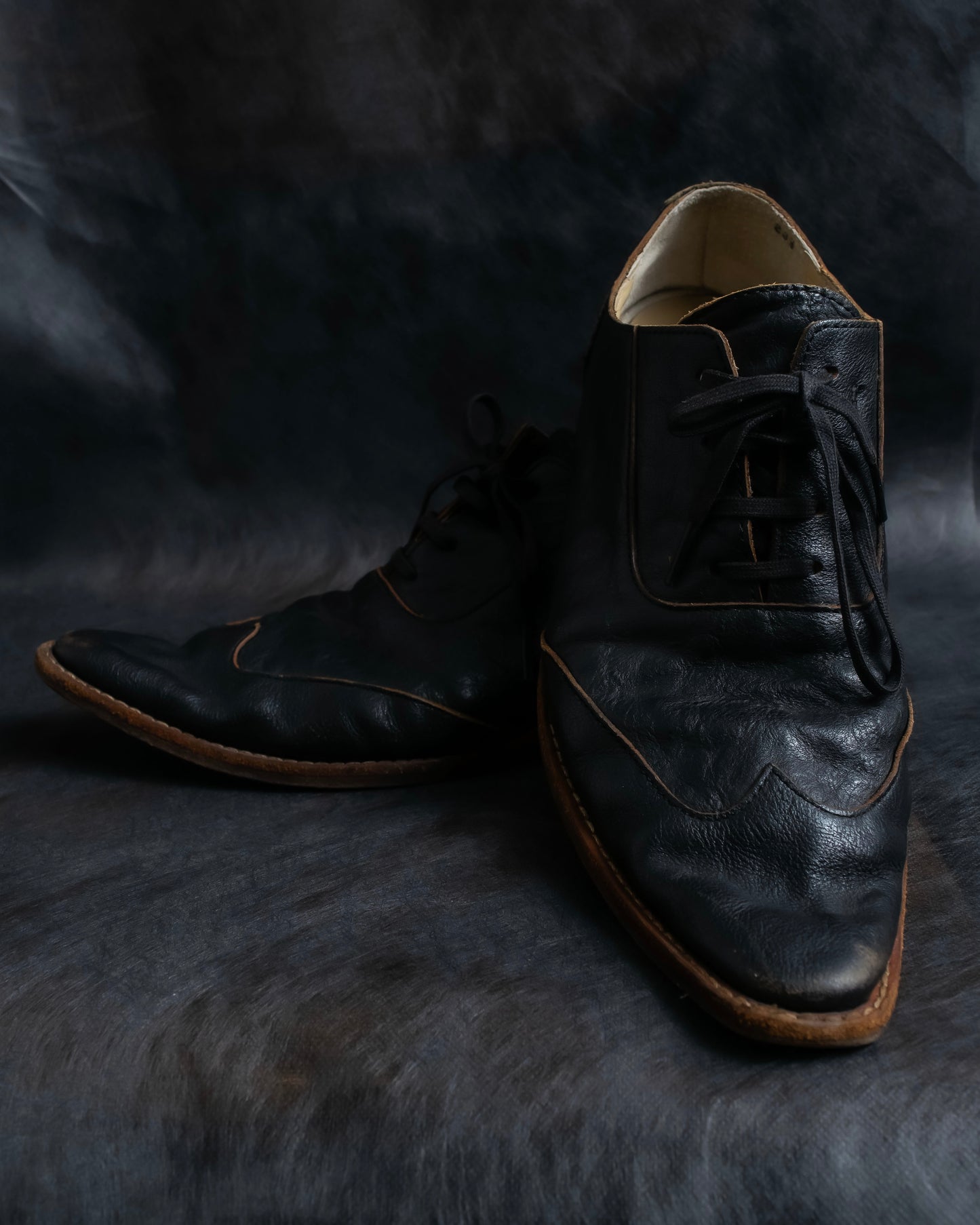 "tricot COMME des GARCONS" Western style leather derby shoes