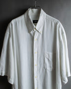 "HUGO BOSS" Linen oversized half sleeve button down shirt