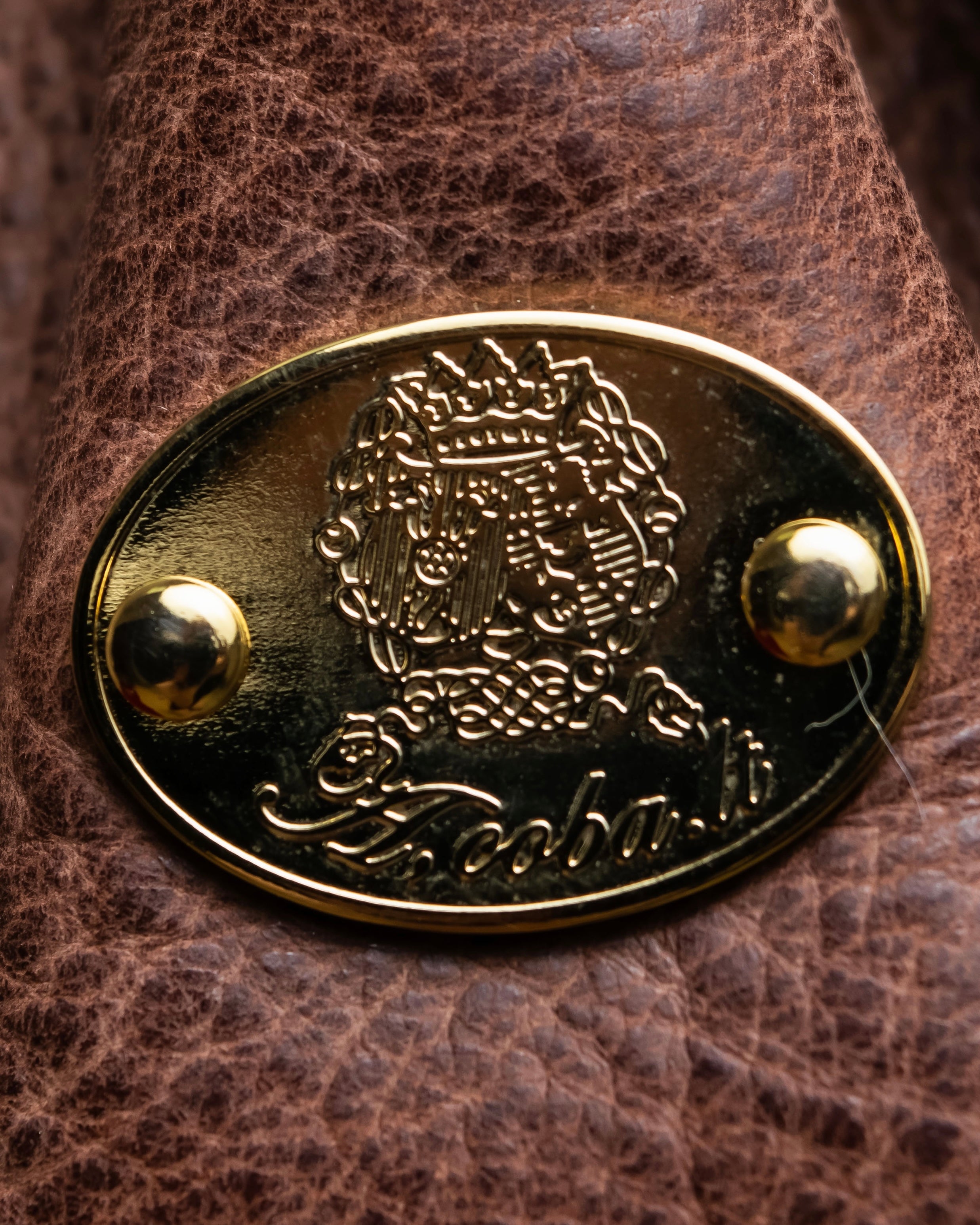 "ADMJ" Leather &amp; canvas combination 2way shoulder bag