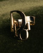 "Christian Dior" 00's Openwork Dior logo gold ring