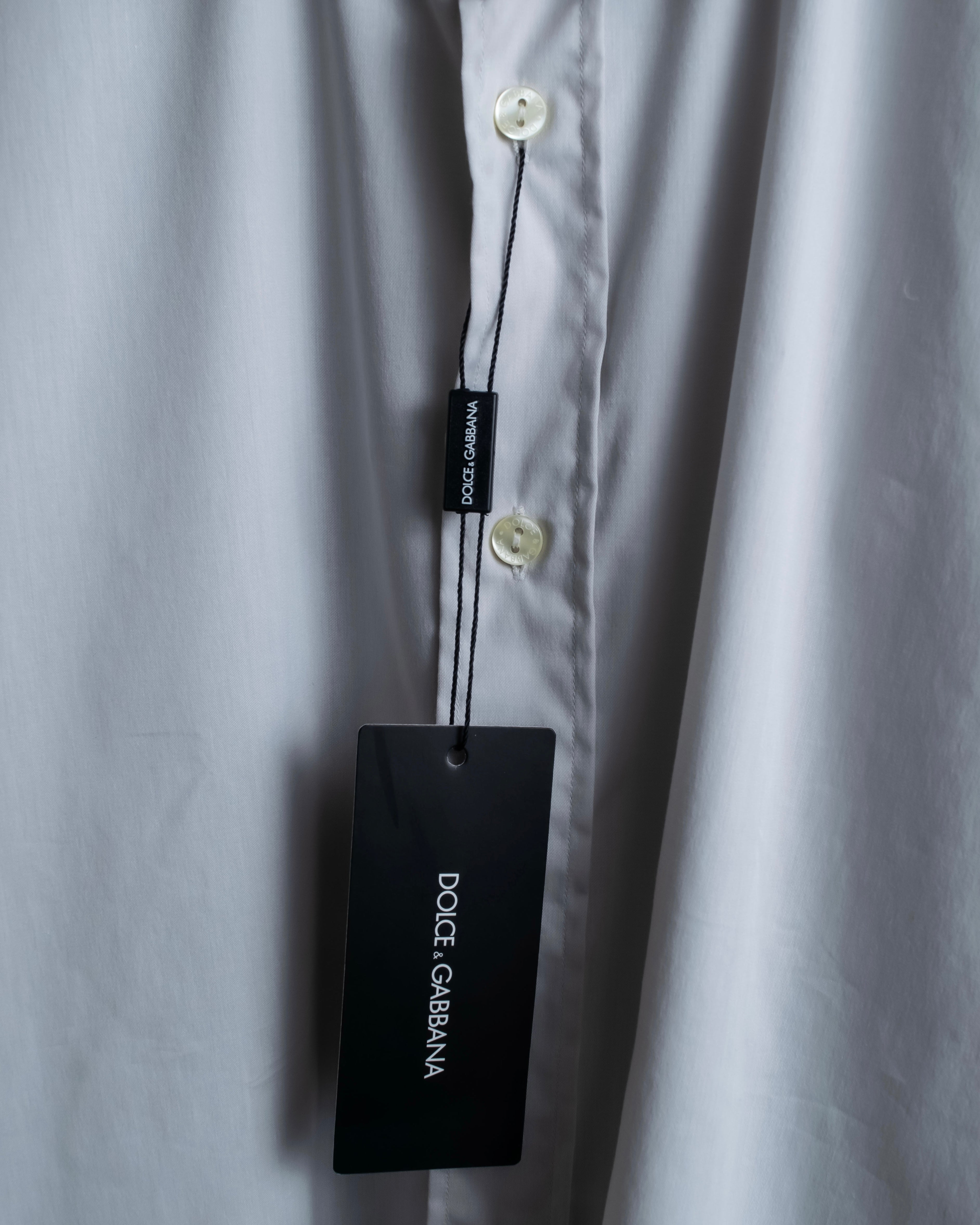"DOLCE & GABBANA" Cuff logo engraved oversized shirt