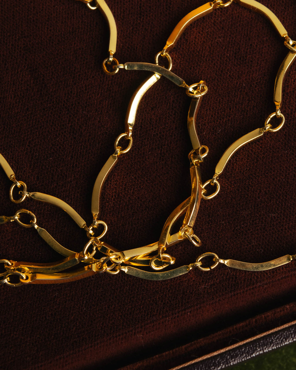 "Yves Saint Laurent" 80's-90's Gold tone multi chain necklace