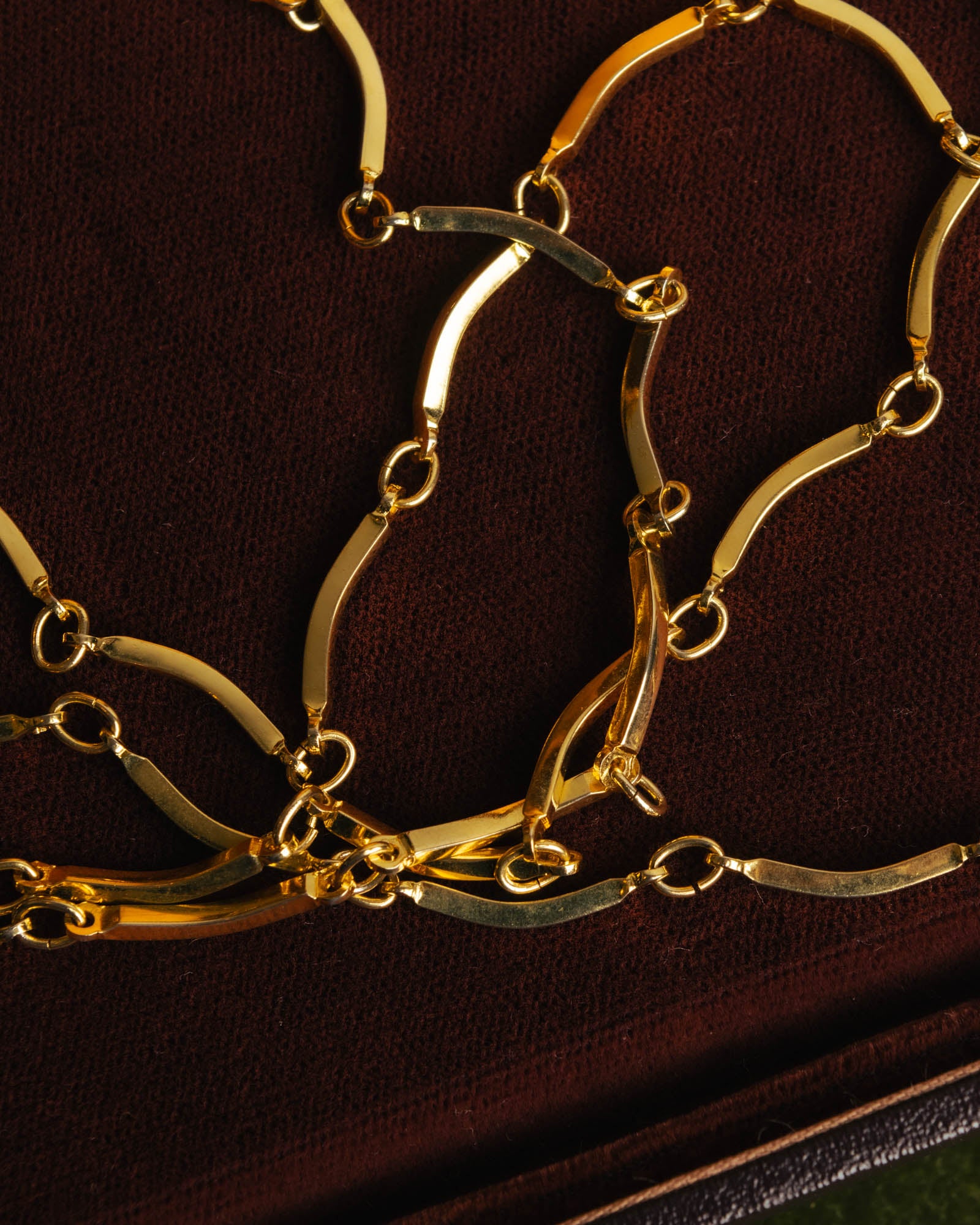 "Yves Saint Laurent" 80's-90's Gold tone multi chain necklace
