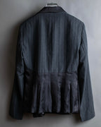 "ISSEY MIYAKE" Different material switching design shape pattern tailored jacket
