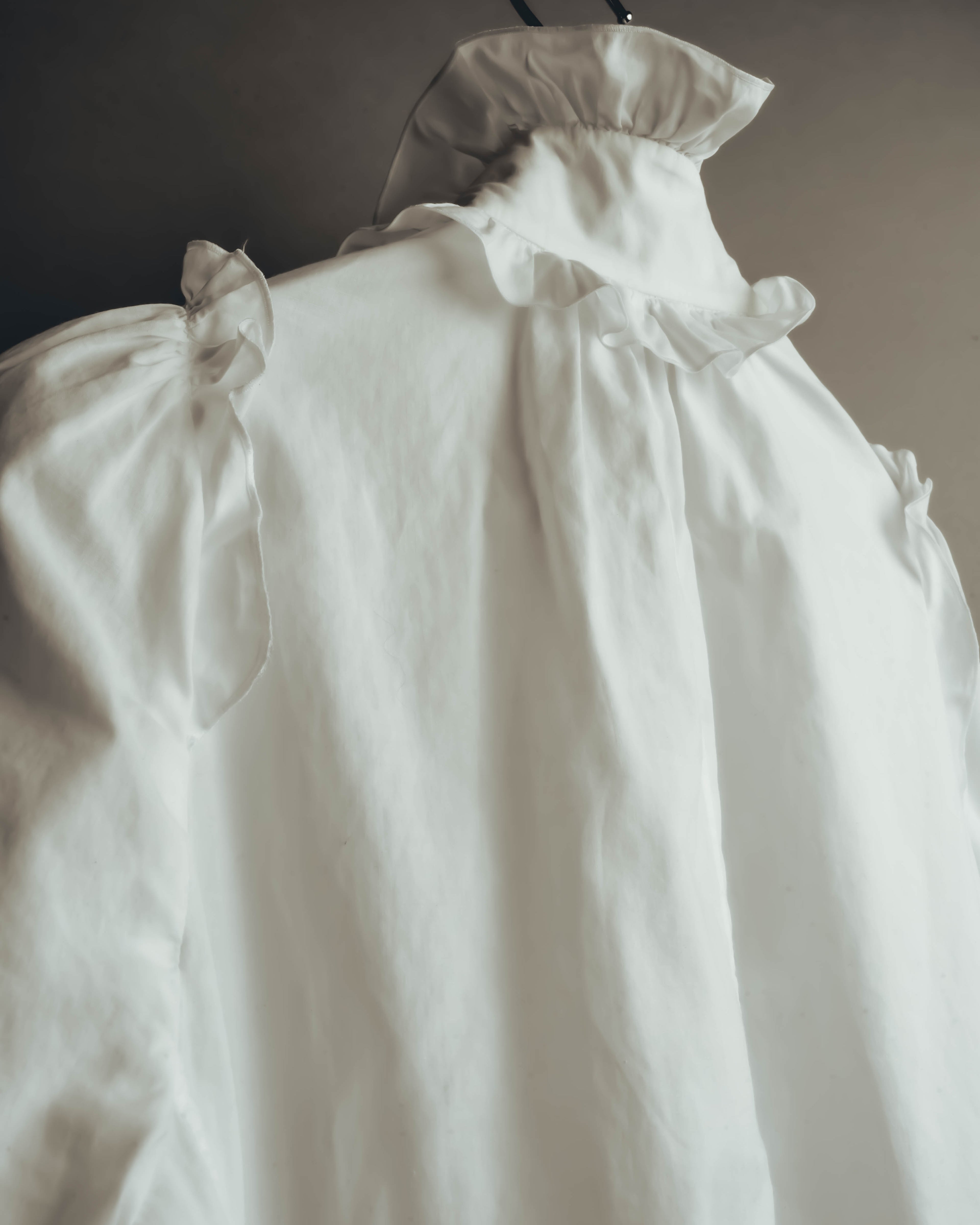-SPECIAL- “YVES SAINT LAURENT” 70’s-90’s Ruffled high-neck blouse