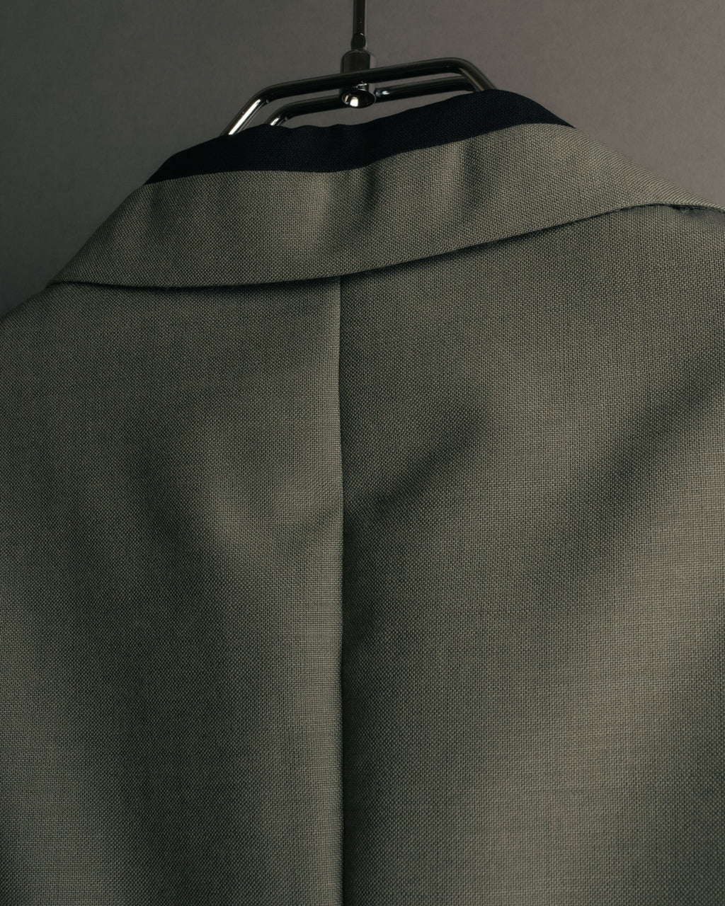 "PRADA" 2012AW Wool-mohair tailored jacket with contrast collar detail