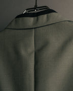"PRADA" 2012AW Wool-mohair tailored jacket with contrast collar detail