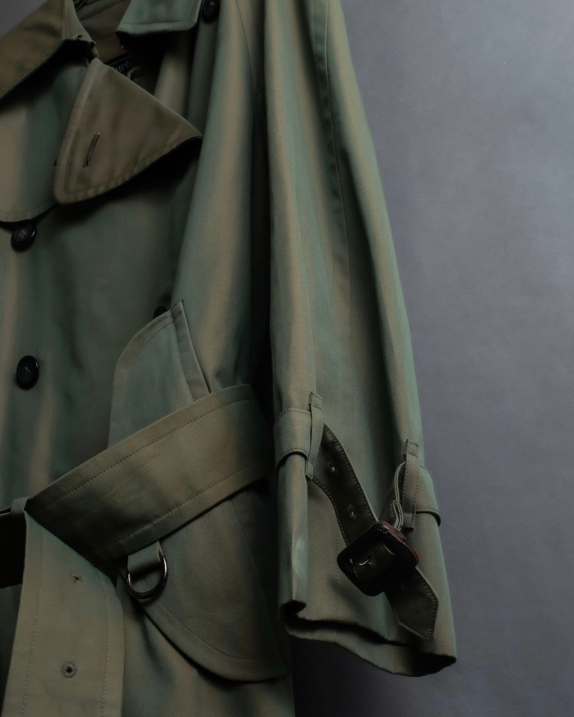 "BURBERRYS" Iridescent belted oversized trench coat