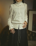 -SPECIAL- “YVES SAINT LAURENT” 70’s-90’s Ruffled high-neck blouse