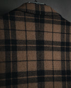 "LARDINI" Checked three-button soft-shoulder tailored jacket