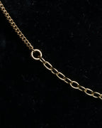 "Christian Dior" Pearl bijou gold chain necklace
