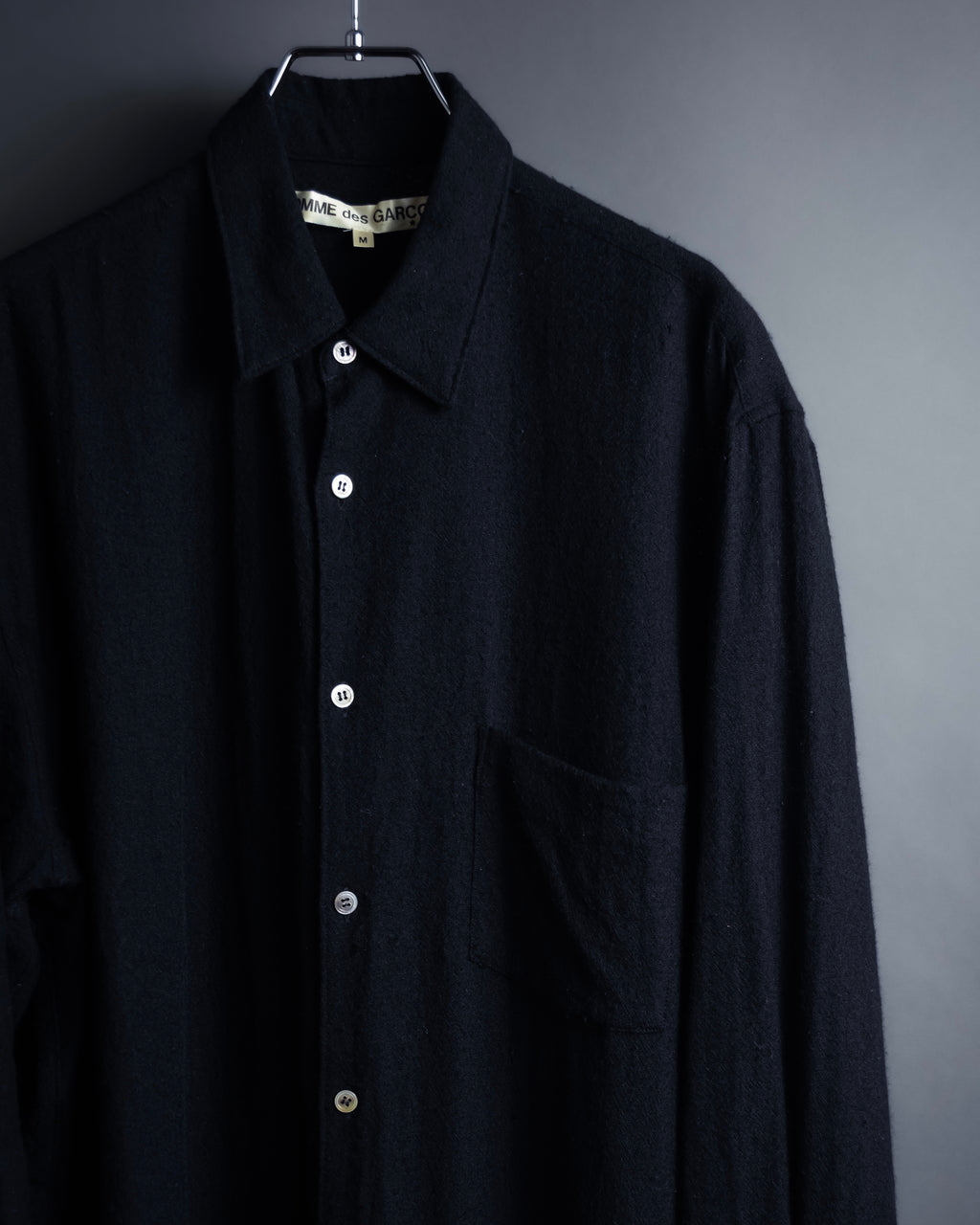 "COMME des GARCONS" 94AW Straight silhouette wool shirt dress