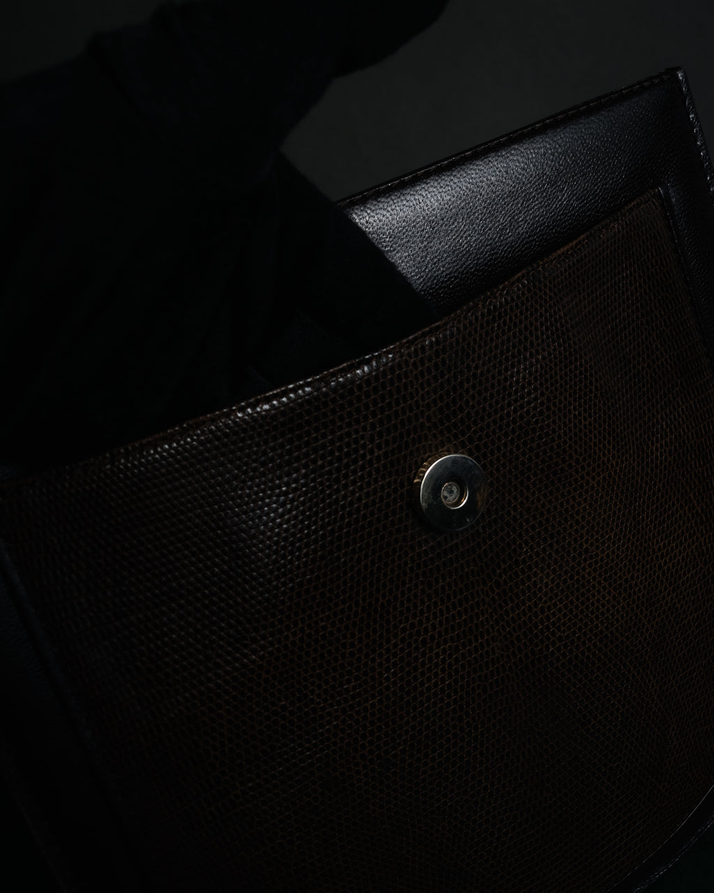 “Yves Saint Laurent” 80’s-90’s Cassandre embossed shoulder bag