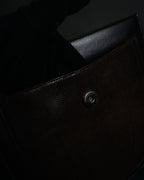 “Yves Saint Laurent” 80’s-90’s Cassandre embossed shoulder bag