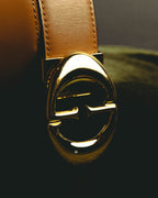 “Gucci” Leather reversible Double G belt