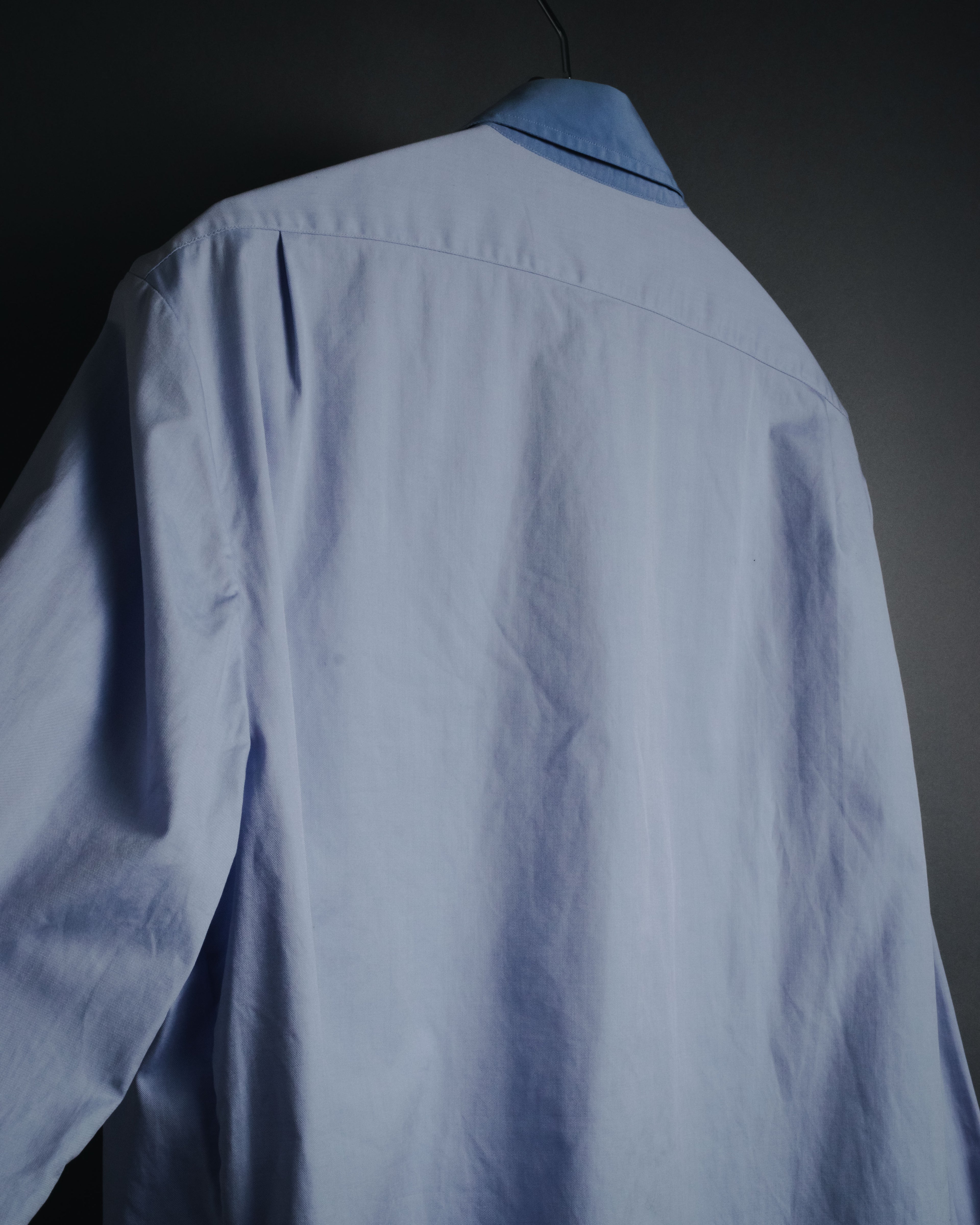 "GUCCI" Michele design tonal contrast-collar classic dress shirt