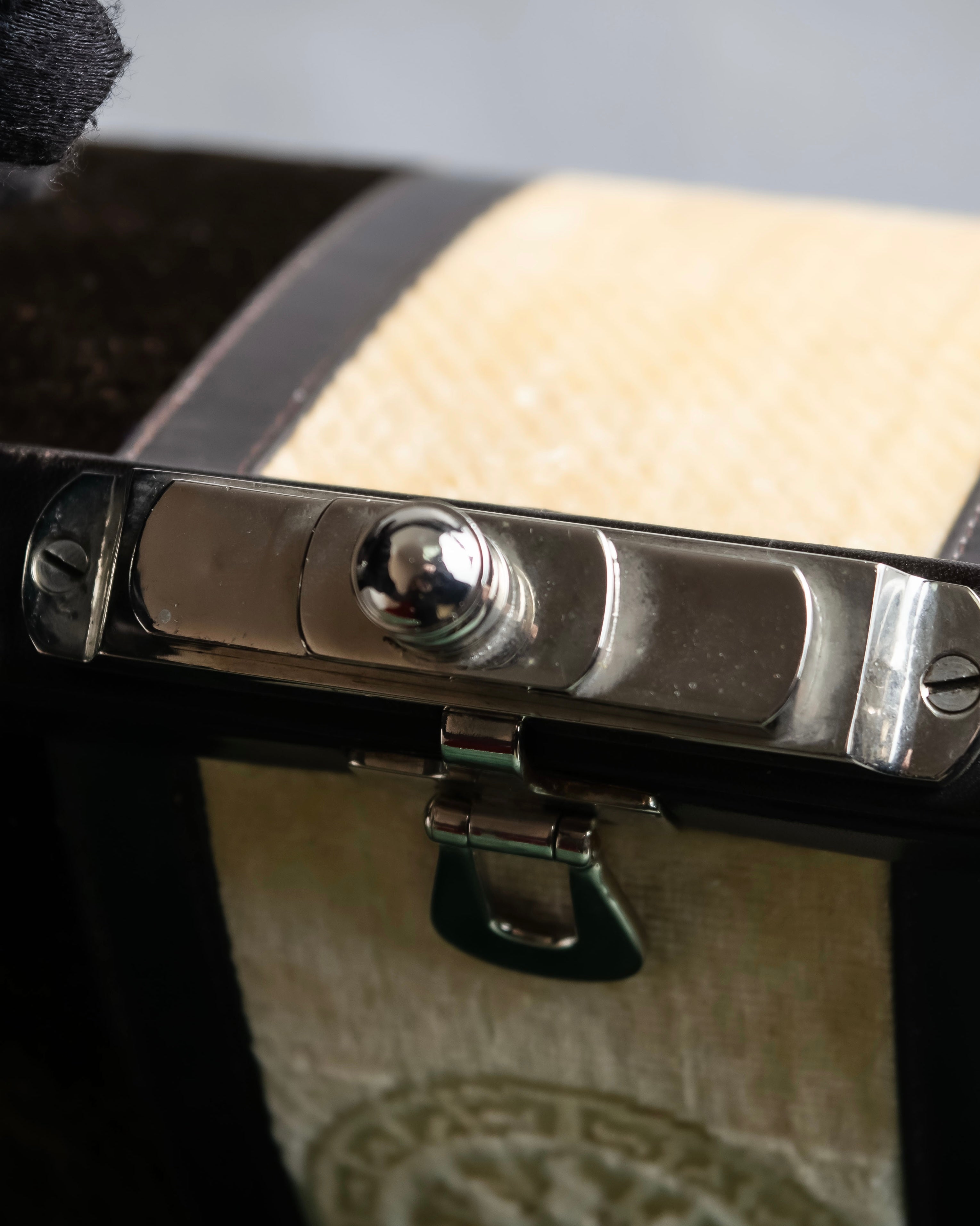 "Roberta Di Camerino"
 Velvet combination design hand bag