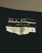 "Salvatore Ferragamo" 80's-90's Elegant cotton knit cardigan