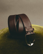 "Ermenegildo Zegna" Classic stitched leather belt