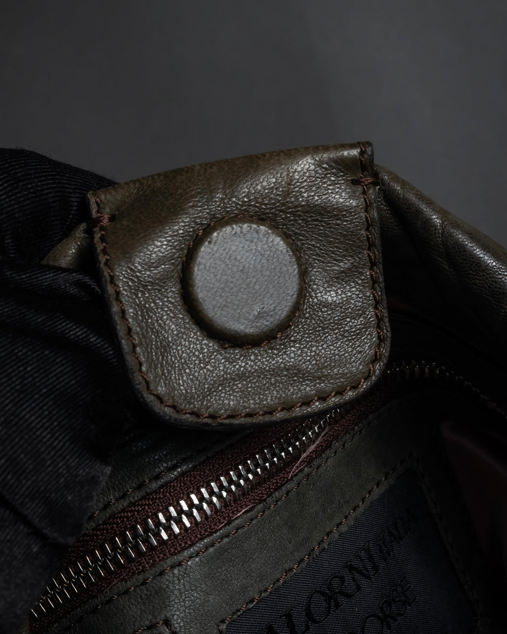 "FALORNI" Braided leather dome boston bag