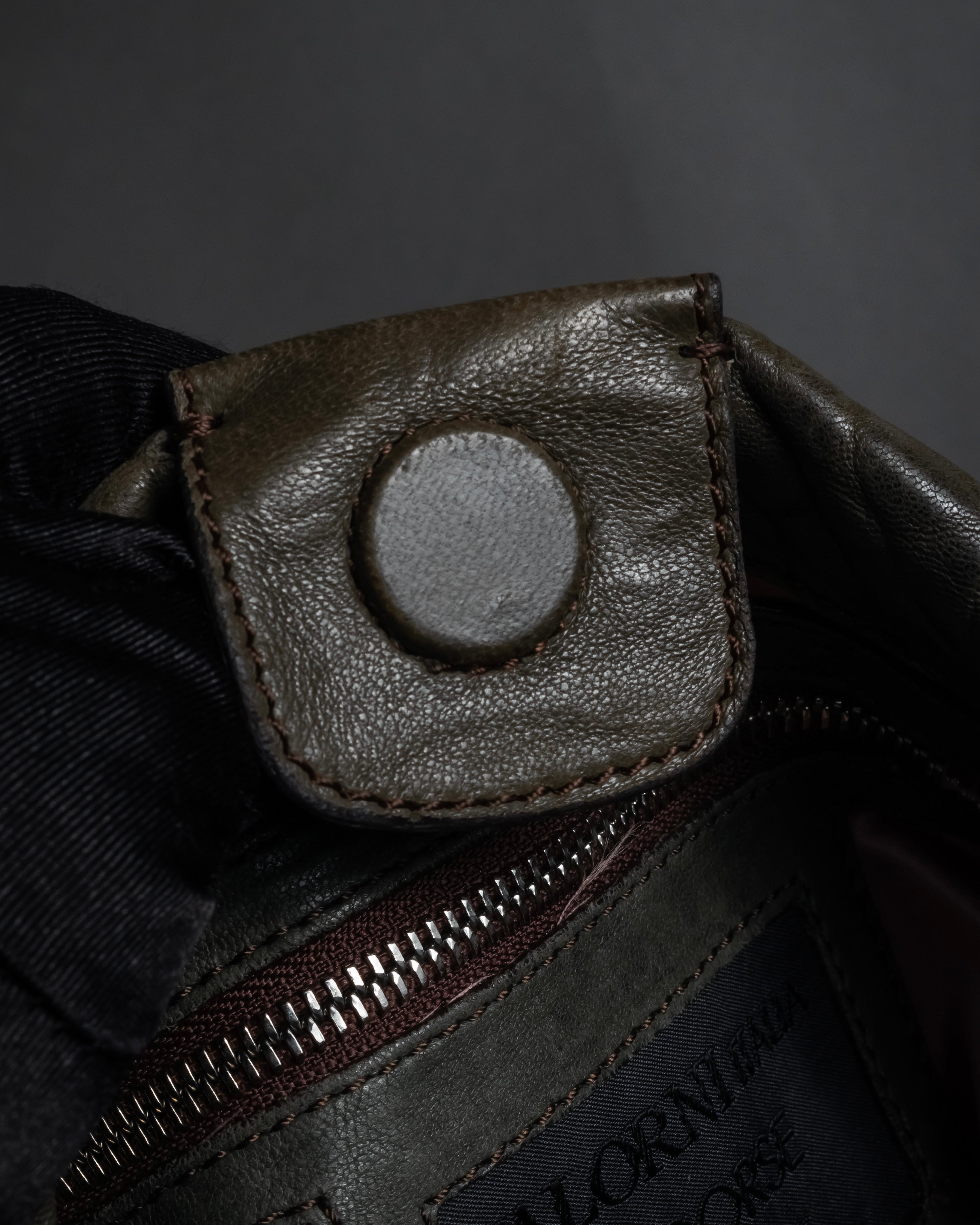 "FALORNI" Braided leather dome boston bag